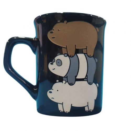 Mug Tallado Escandalosos Piramide TooGEEK Escandalosos Animados Polar, Panda y Pardo