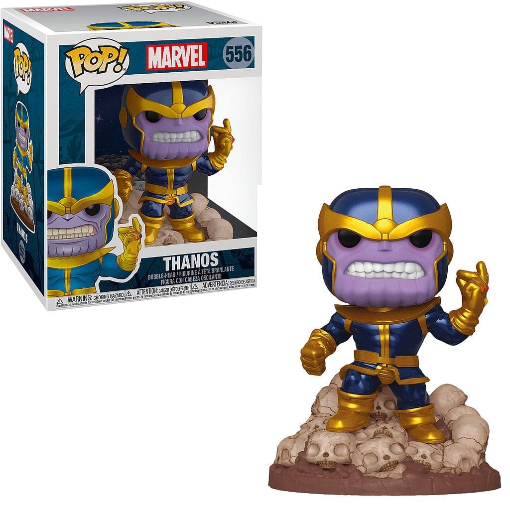 Figura Thanos Funko POP Marvel Sobre Calaveras 6"