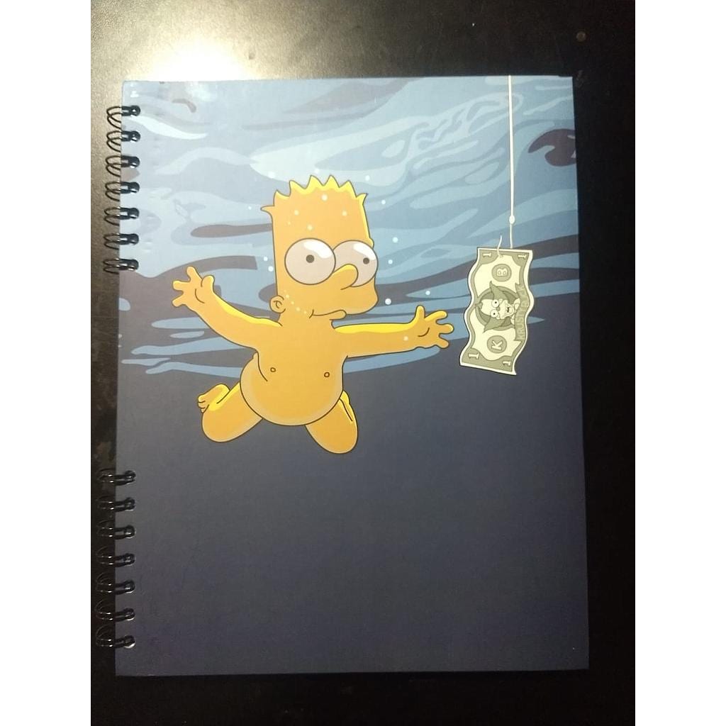 Cuaderno Cuadriculado Bart Simpson Posim Los Simpsons Animados Grande 22x25
