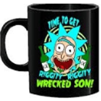 Mug Tallado Rick TooGEEK Rick and Morty Animados Time to Get Riggity Riggity Wrecked Son