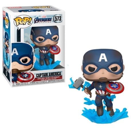 Figura Capitán América Funko POP Avengers Endgame Marvel con Mjolnir