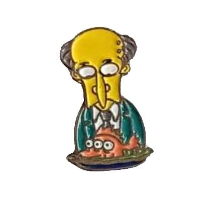 Pin Metálico Burns y Pez de Tres Ojos TooGEEK Los Simpsons Animados