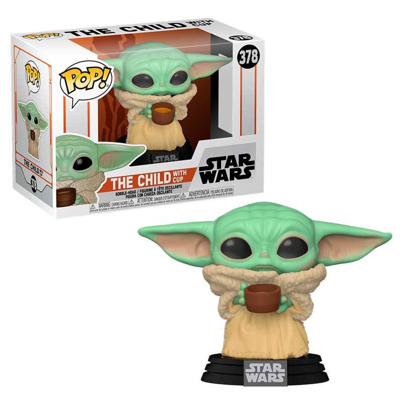 Figura Baby Yoda Funko POP Mandalorian Star Wars con sopa - TooGEEK