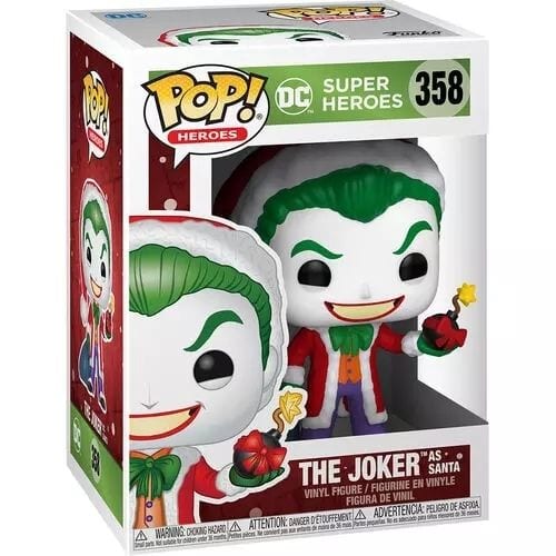 Figura Joker Funko POP Batman DC Comics Navideño Santa