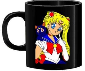 Mug Tallado Usagi y Luna TooGEEK Sailor Moon Anime