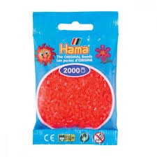 Cuencas Hamma Beads Pictograma Didácticos Tamaño Mini Paquete 2000 Piezas Color Rojo Neon
