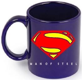 Mug Tallado Superman DC Comic Man of Steel Color Azul