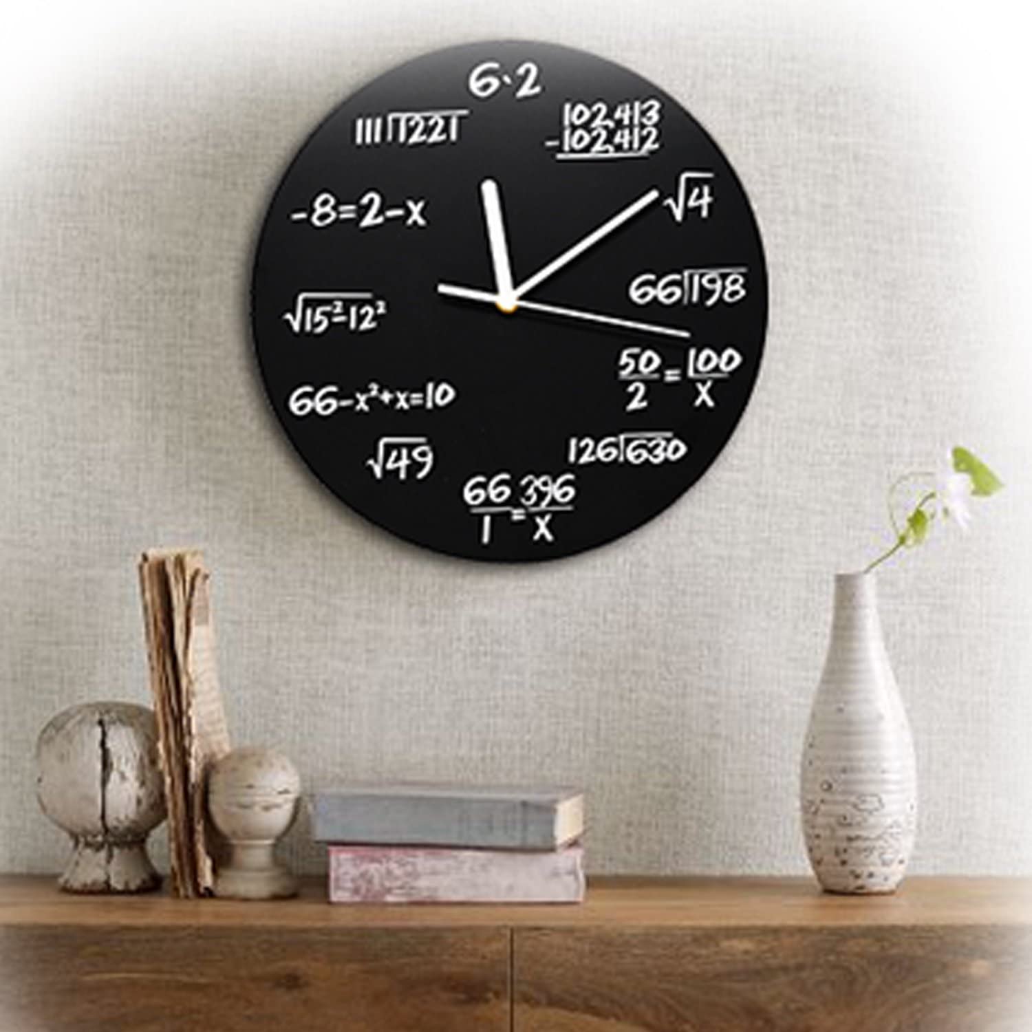 Arad Ecuaciones Matemáticas reloj de pared Negro (Entrega de 4 a 5 semanas una vez realizado el pago)