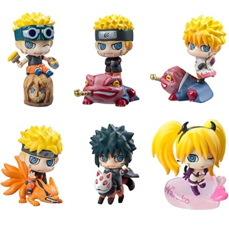 Set Figuras Varios Petit Chara Land Naruto Shipudden Anime X6 Unidades Pack 2