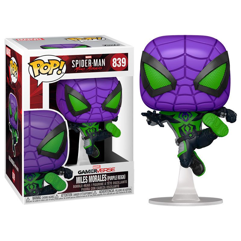 Figura Miles Morales (Purple Suit) Funko Pop Spider-man Marvel