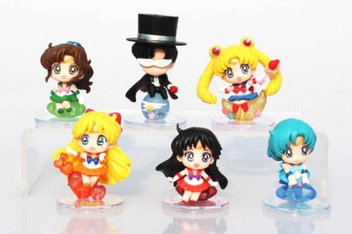 Set de Figuras Sailor Moon PT Anime X 6 Figuras