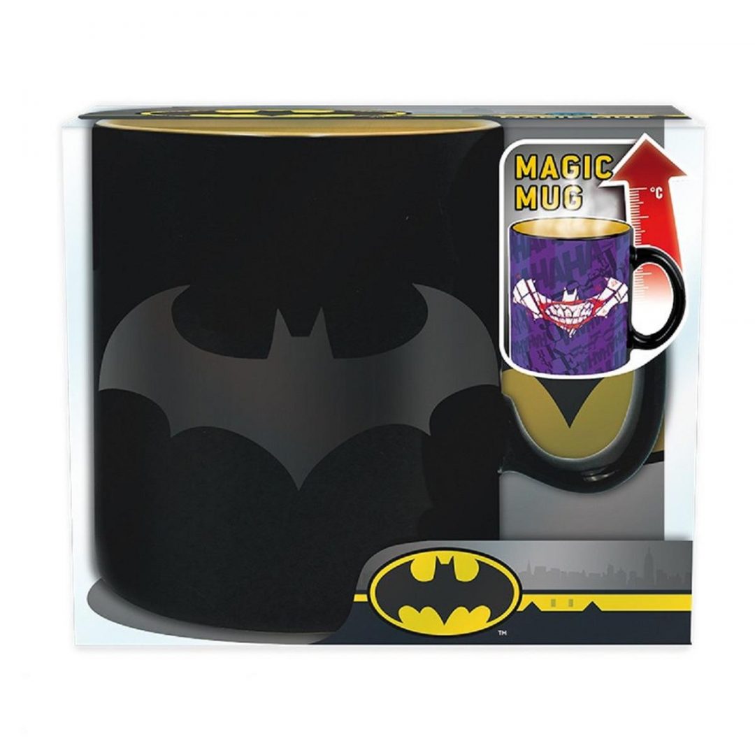 Set de Regalo Joker AbyStyle Batman DC Comics Mug Magico Ceramico y Pin Joker