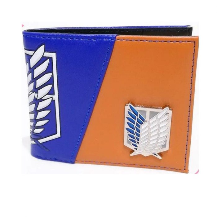 Billetera Alas de la Libertad PT Shingeki No Kyojin Anime Cuerina Azul
