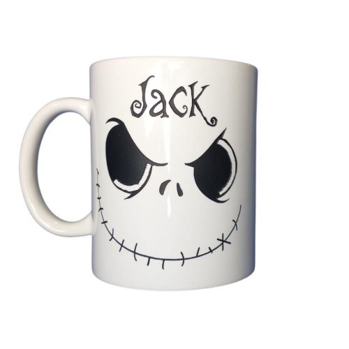 Mug Tallado Rostro Jack Skellington Toogeek El Extraño Mundo de Jack Disney Blanco