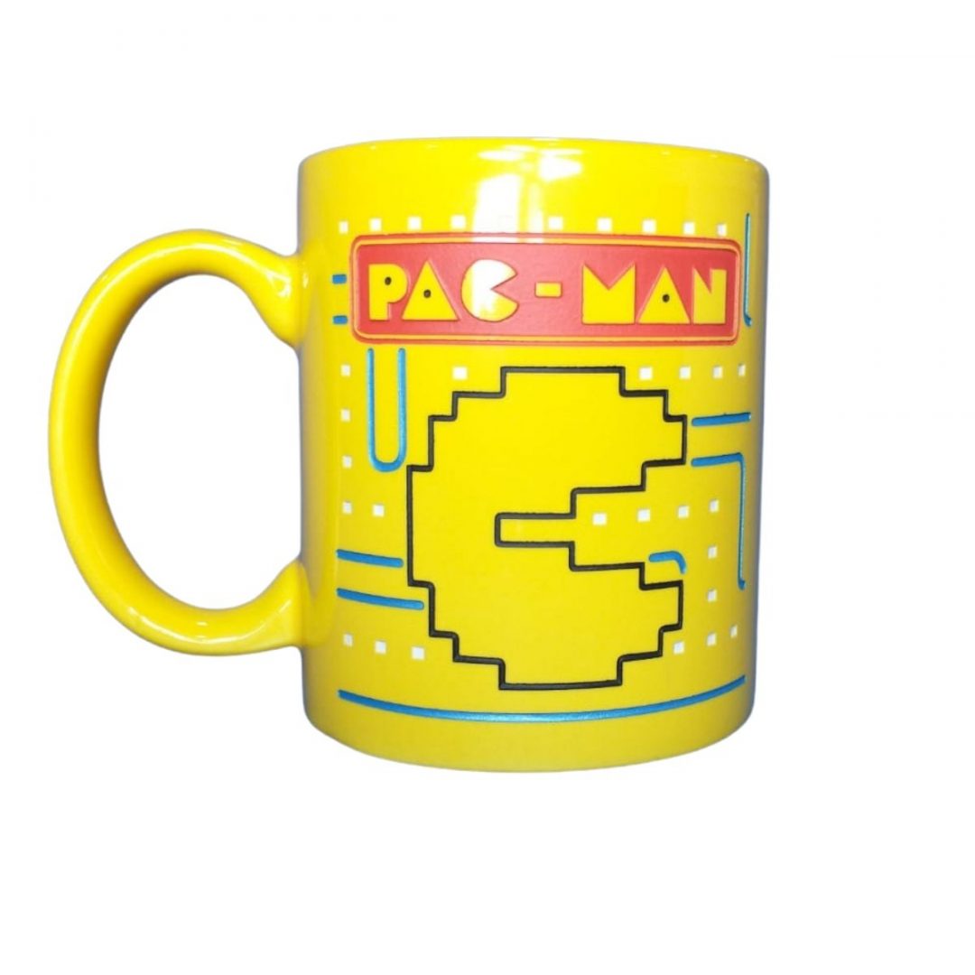 Mug Tallado Pac-man Toogeek Videojuegos Amarillo