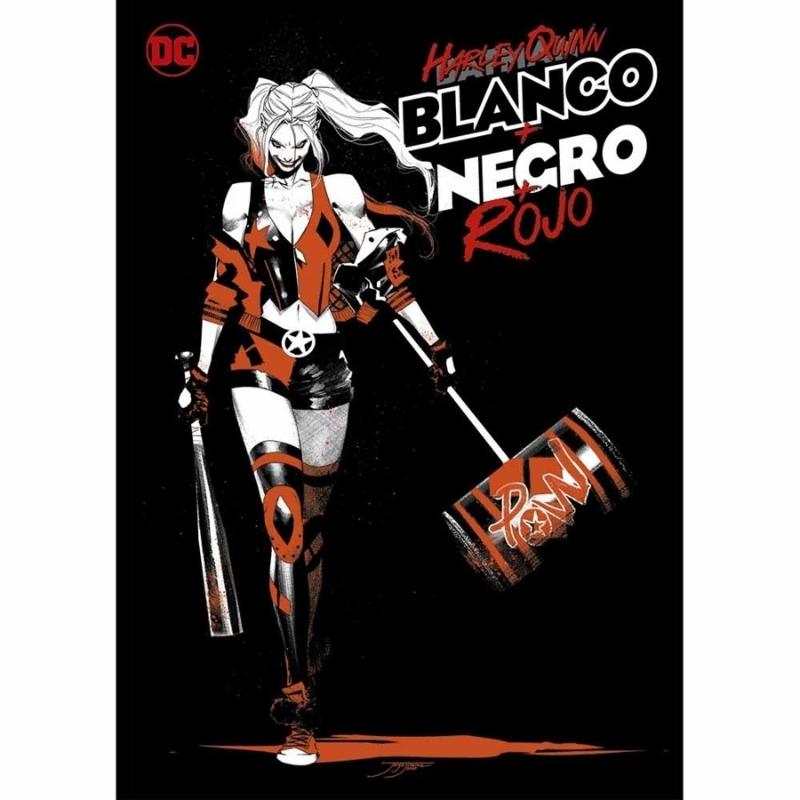 Comic Harley Quinn Blanco + Negro + Rojo Ovni Dc Comics ESP