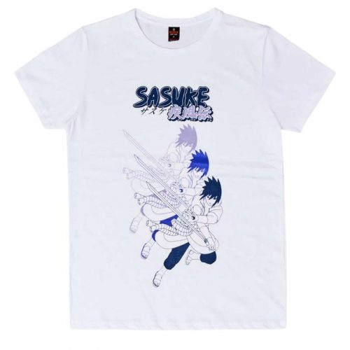 Camiseta Sasuke Infashion Xplod NYC Naruto Anime Color Blanco Personaje Multicolor Talla M