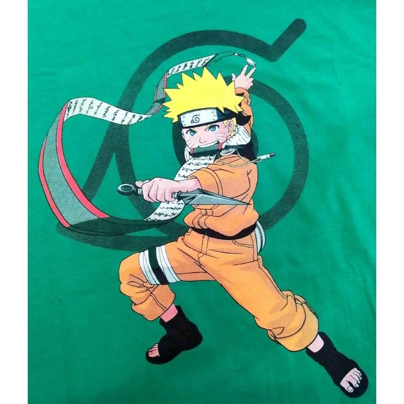 Camiseta Naruto Infashion Xplod NYC Anime Color Verde Personaje Multicolor Talla M