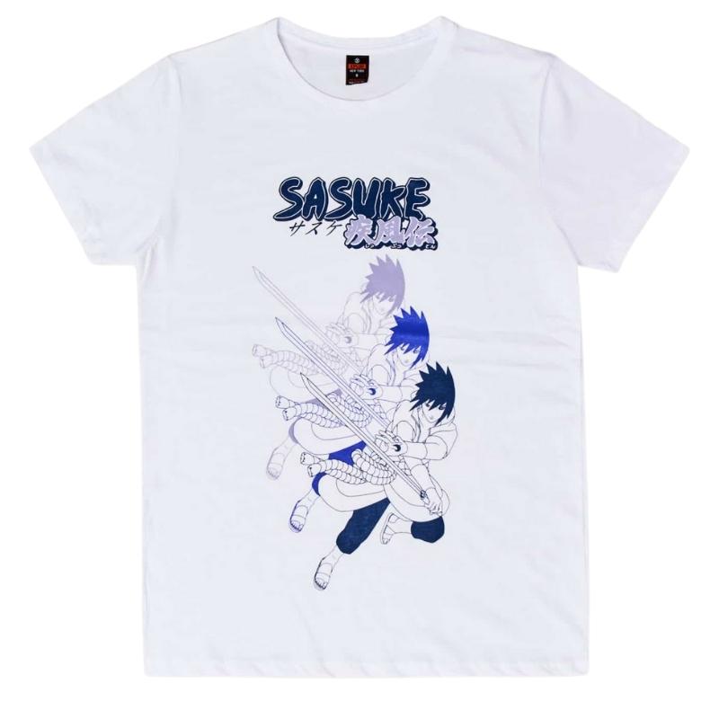 Camiseta Sasuke Infashion Xplod NYC Naruto Anime Color Blanco Personaje Multicolor Talla S