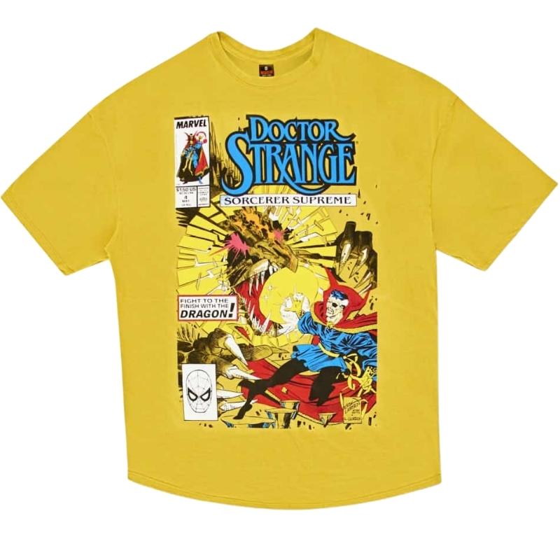 Camiseta Doctor Strange Infashion Xplod NYC Marvel Mostaza Oversize Portada Comic Multicolor Talla S