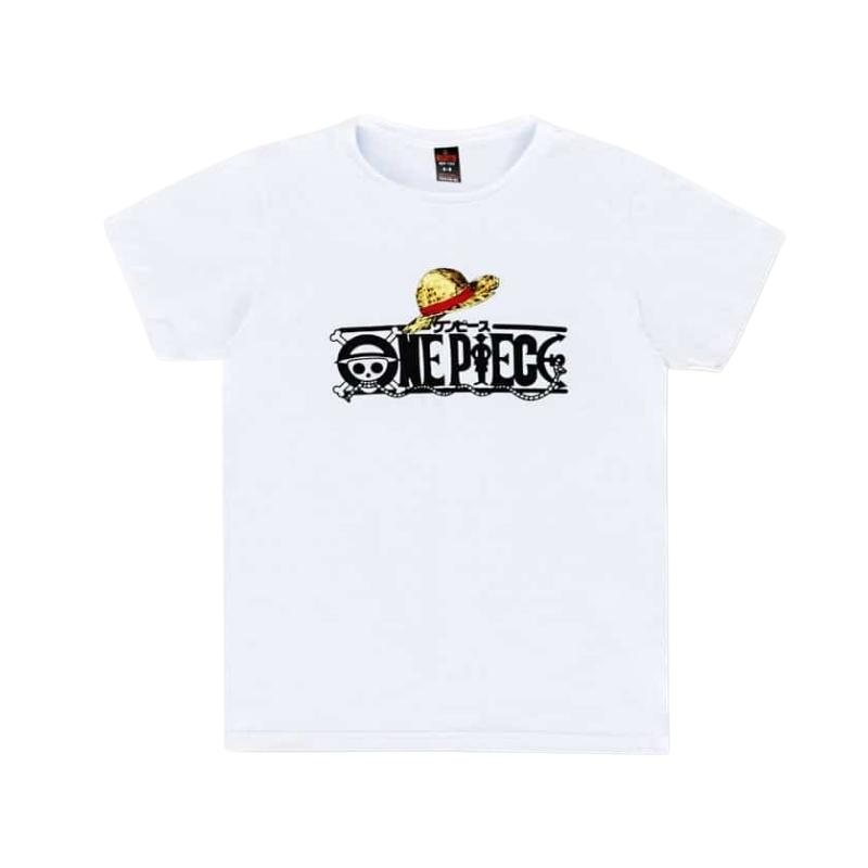 Camiseta One Piece Infashion Xplod NYC Anime Color Blanco Logo Talla 6-8