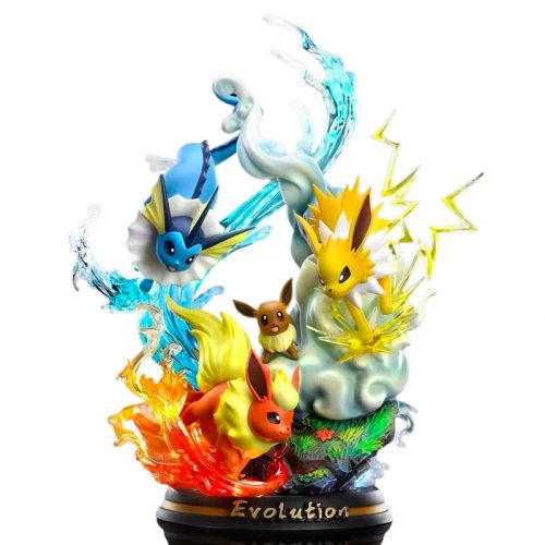 Figura Evee PT Pokémon Anime Evolution Con luz