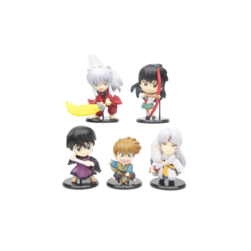 Set Figuras x5 Kagome, Inuyasha, Miroku, Sheshomaru, Shippo PT Inuyasha Anime