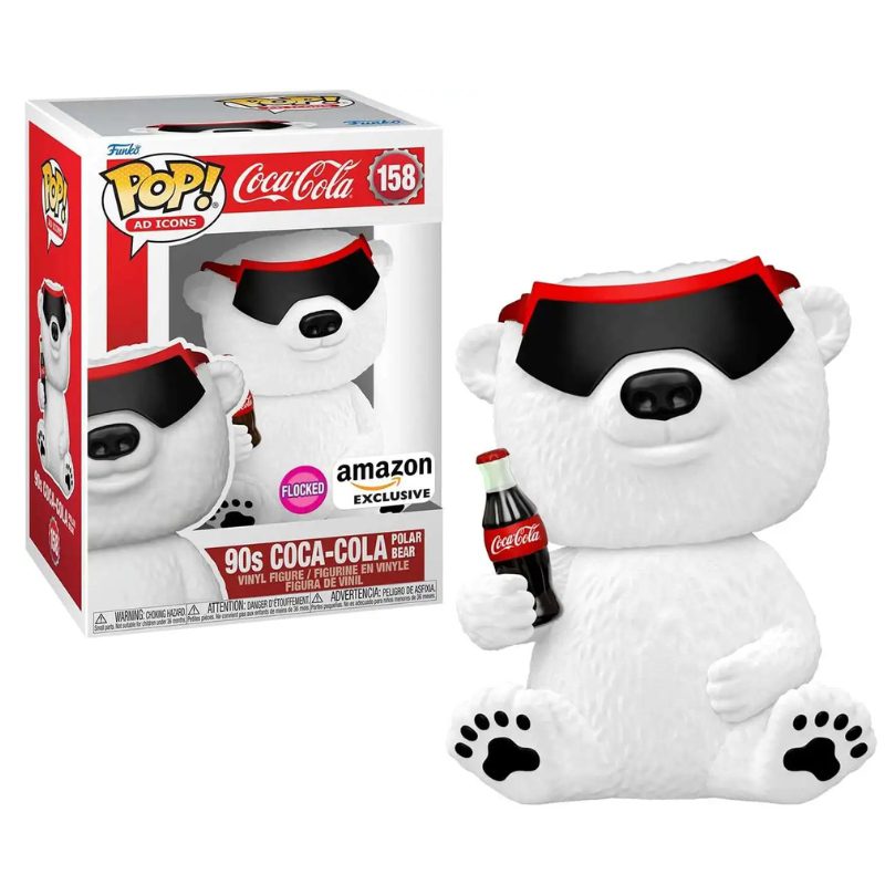 Figura Polar Bear Funko Pop! 90´s Coca-Cola Iconos Oso con gafas y una botella de coca-cola 158