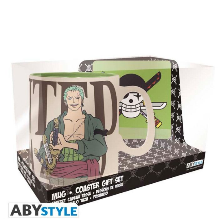 Mug Zoro Abystyle One Piece Anime Con Porta Vasos