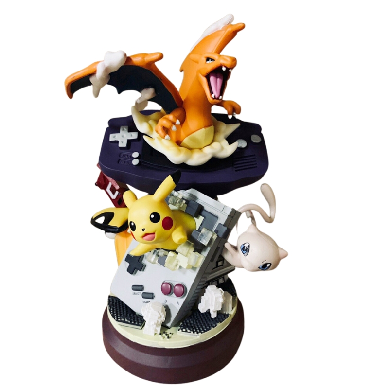 Figura Charizard, Pikachu. Miu PT Pokémon Anime Saliendo de consolas portables