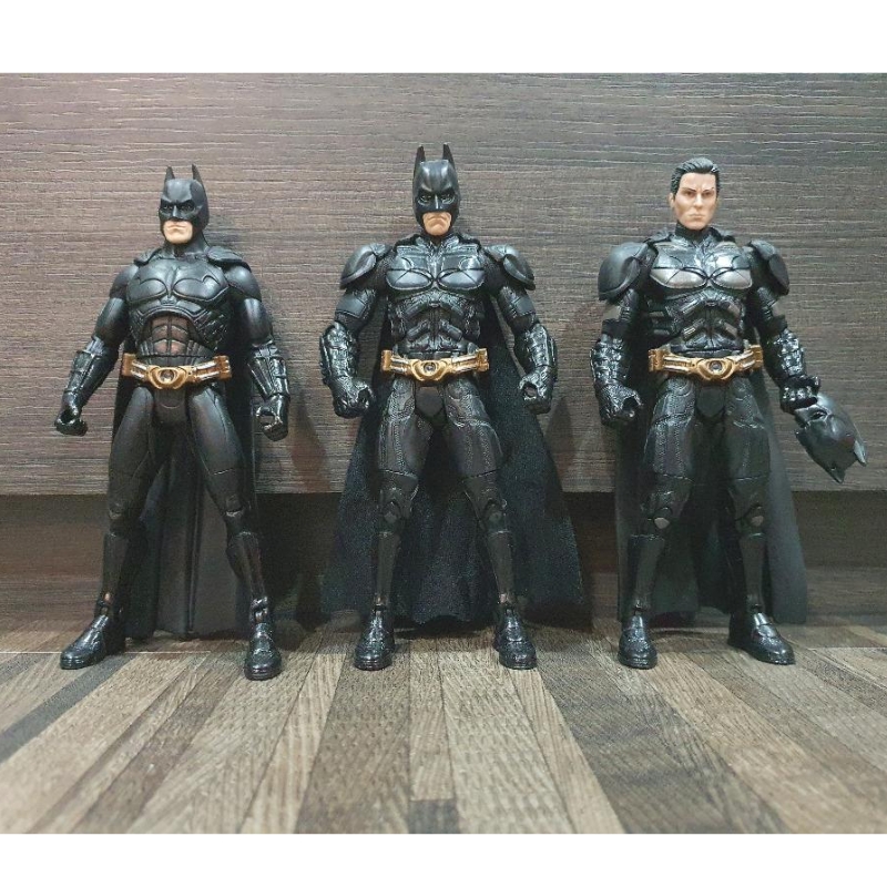 Set Figura x3 Batman The Dark Knight Mattel DC Comics Trilogia Articulada
