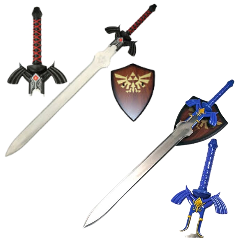 Espada Link PT The Legend Of Zelda Video Juegos En metal, con cuadro del escudo de la trifuerza