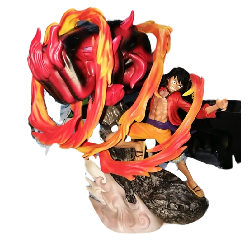 Figura Luffy PT One Piece Anime Puño Red Hawk