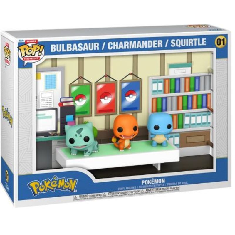 Figura Bulbasaur, Charmander and Squirtle Starters Funko Pop! Pokemon Anime Starters Deluxe Moment 01