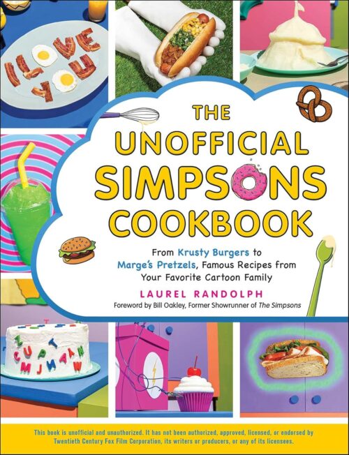 Libro/Recetario Simpsons Cookbook Adams Media The Simpsons Animados Unofficial, Inglés