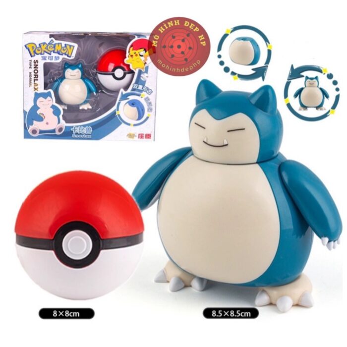 Figura Pokebola & Snorlax PT Pokémon Anime