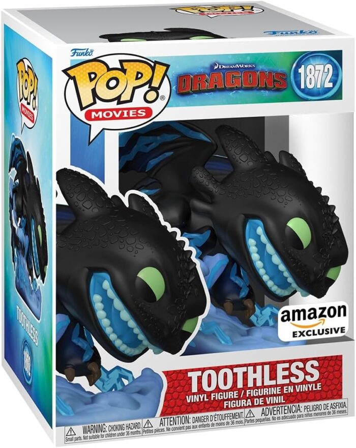Figura Toothless Funko Pop! Cómo Entrenar a Tu Dragón Animados Amazon Exclusive 1872