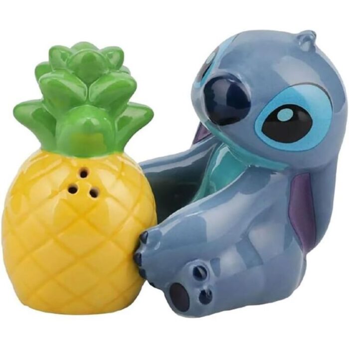 Set X2 Salero y Pimentero Stitch & Piña Paladone Lilo & Stitch Disney En Cerámica