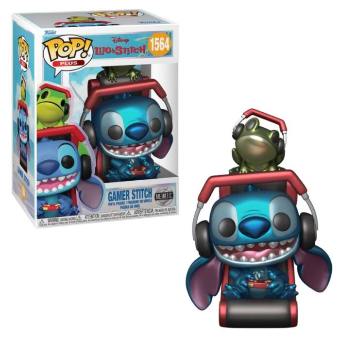 Figura Gamer Stitch (Metallic) Funko Pop! Lilo and Stitch Disney 1564