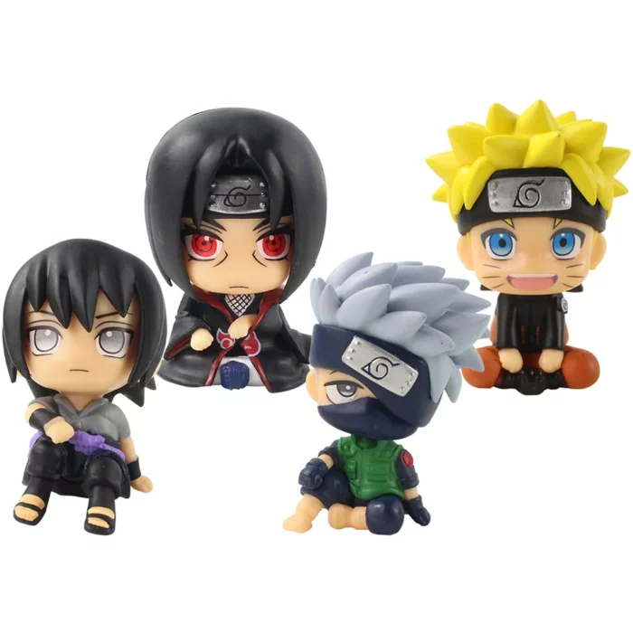 Figura Set X 4 Itachi, Sasuke. Naruto & Kakashi PT Naruto Anime