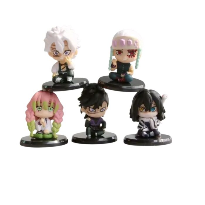 Figura Set X 5 Tengen, Sanemi, Mitsuri, Obanai & Genya PT Kimetsu No Yaiba Anime Petit