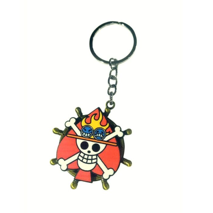 Llavero Calavera Ace PT One Piece Anime Giratorio