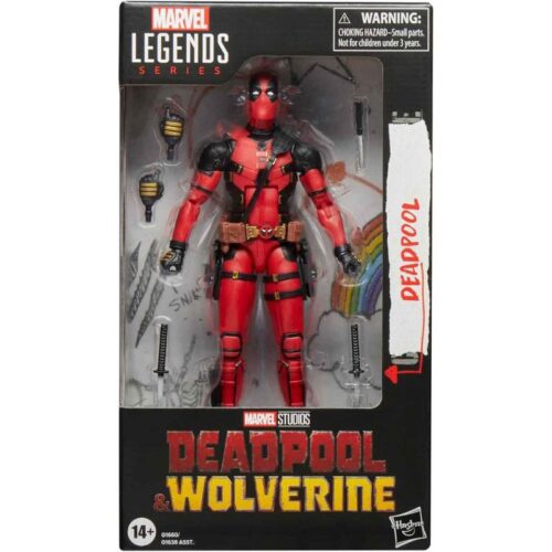 Figura Deadpool Hasbro Deadpool & Wolverine Marvel Legends, Articulada con Accesorios