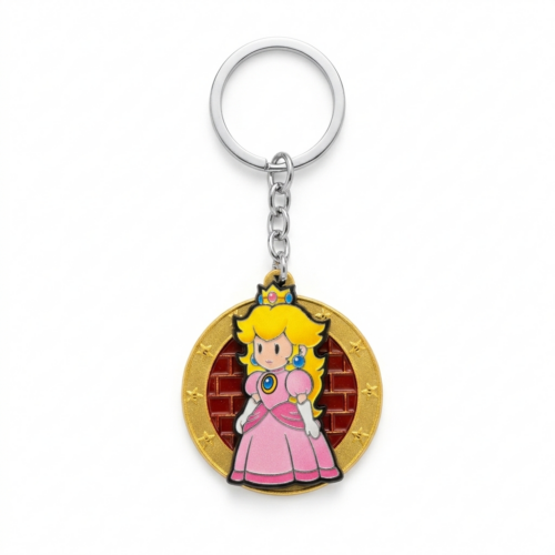 Llavero Giratorio Princesa Peach PT Super Mario Bros Videojuegos