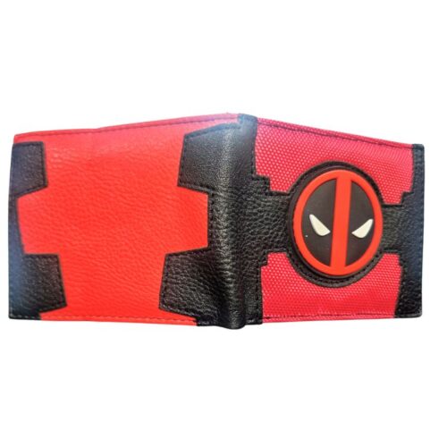 Billetera Deadpool PT Marvel Roja Y Negra Logo Goma