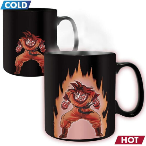 Magic Mug Set con Portavasos Goku ABYstyle Dragon Ball Z Anime 460 ml